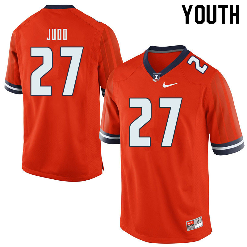 Youth #27 Matthew Judd Illinois Fighting Illini College Football Jerseys Sale-Orange - Click Image to Close